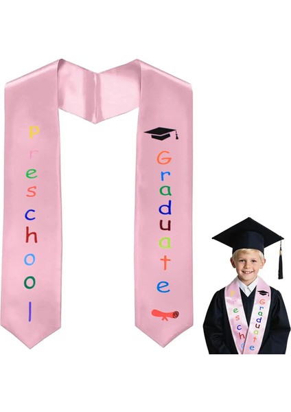 Okul Öncesi ve Anaokulu Törenleri Için Mükemmel Olan Premium Çocuk Mezuniyet Şalımızla Kilometre Taşlarını Kutlayın: Pembe/boyut: Bir Beden (Yurt Dışından)