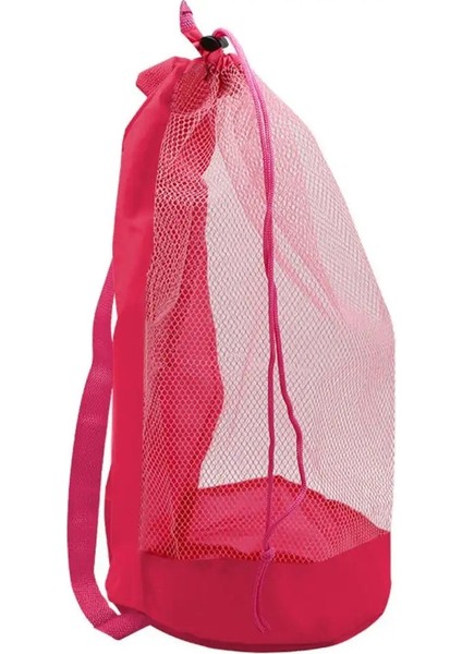 Uygun Büyük Kapasiteli Plaj Çantası Katlanabilir Hafif Yüzme Sırt Çantası Hızlı Kuru Nefes Alabilen Örgü Çantası Açık Kamp Rengi: Pembe (Yurt Dışından)