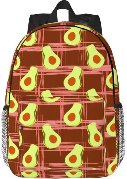 Yeşil Avokado Leopar Desen Backpack Erkekler Için Kadın Kolej Okulu Öğrenci Kitap Çantası 15 Inç Dizüstü Torbalar Renk: 4/boyut: 39X12X30 cm (Yurt Dışından)
