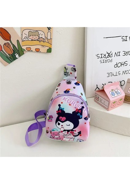 Karikatür Çocukları Çanta Sevimli Anaokulu Çocuklar Göğüs Çantası Erkek Kız Omuz Çantası Değişim Atıştırmalık Naylon Haberci Çanta Renk: 1 Adet (Yurt Dışından)