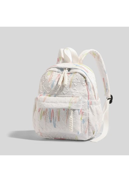 Ayarlanabilir omuz kayışları olan kadın mini sırt çantası - Okul, seyahat ve gündelik geziler için fermuar kapanması, Seyahat Backpackcolor: Wihte (Yurt Dışından)