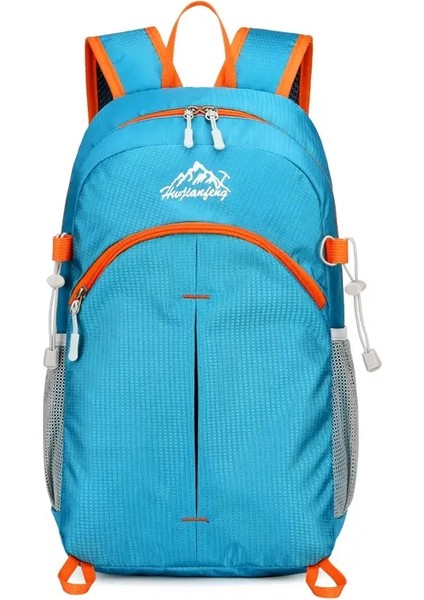 Unisex Yürüyüş Sırt Çantası Çanta Erkek ve Kadınların Açık Seyahat Bisikleti Backpack Leisure Giyim Dalı Katlanır Naylon Sırt Çantası Renk: Mavi (Yurt Dışından)