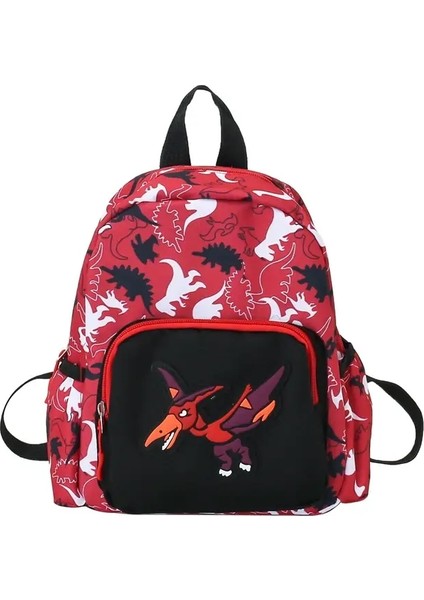 Boys Moda Dinozor Okulu Sırt Çantaları Için Anaokulu Backpack, Cartoon Baskı Gündelik Çocuk Okul Çantası Kızlar Okul Çantaları 3-8 Yıl Renk: Kırmızı (Yurt Dışından)