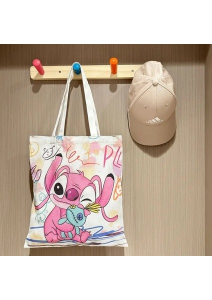 Dikiş Çanta Sevimli Çizgi Film Büyük Kapasiteli Omuz Çanta Çok Amaçlı Tuval Torbası Renk: D (Yurt Dışından)