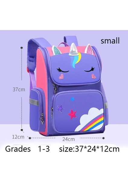 Kız Unicorn Çocuklar Için Çocuk Sırt Çantası Kitap Çantası Gökkuşağı Gözleri Okul Çantası Genç Kız Sırt Çantası Seyahat Için Su Geçirmez Mochilas Renk: Küçük-Mor (Yurt Dışından)