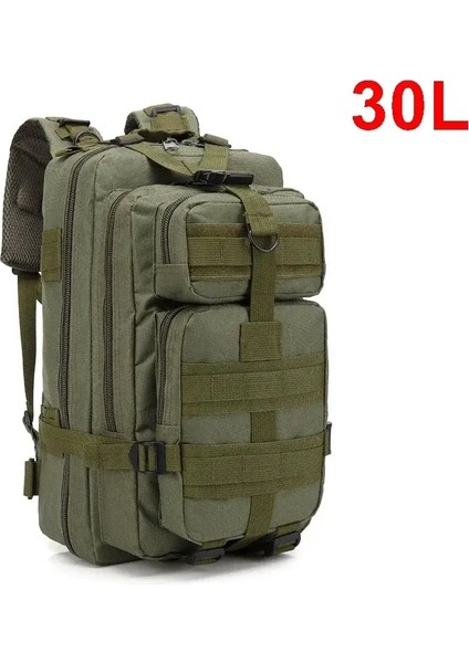 30/50L Taktik Sırt Çantaları Adam Hking Açık Hava Hayatta Kalma Çantaları 3p Saldırı Paketi Edc Molle Pack Trekking Avcılık Çantası Renk: 30L Yeşil (Yurt Dışından)