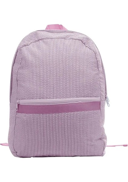 Kişiselleştirilmiş Adı Monogrammed Seersucker Sırt Çantası Şeker Renk Herhangi Bir Isim Seerucker Kitap Çantası Benzersiz Çocuk Hediyesi Bagscolor: Pink/boyut: Isim Yok (Yurt Dışından)