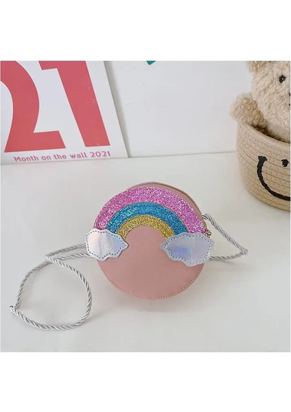 Çocuk Çantası Ilköğretim Okulu Karikatür Sevimli Gökkuşağı Para Cüzdanı Kızlar Için Mini Crossbody Çanta Çocuk Çanta Renk: Pembe (Yurt Dışından)