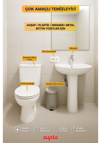 Mix Çok Amaçlı Temizlik Maddesi 1 Lt 12 Adet fırsatları