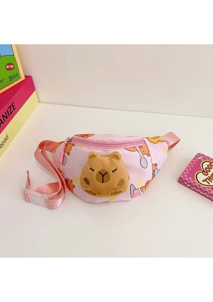 Kawaii Capya Crossbody Çocuklar Göğüs Çanta Karikatür Sevimli Sırt Çantası Sıradan Açık Seyahat Cüzdan Bel Organizatörü Hediye Rolor: Mavi (Yurt Dışından)