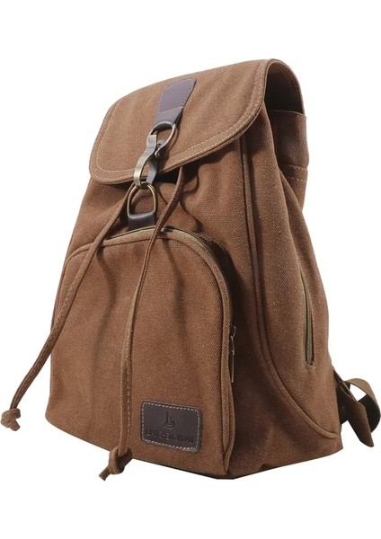 2024 Yeni Kadınlar Sırt Çantası Tuval Laptop Seyahat Sırt Çantaları Bilgisayar Çantaları Lise Öğrenci Kolej Çantası Açık Omuz Çantası Renk: Kahverengi (Yurt Dışından)