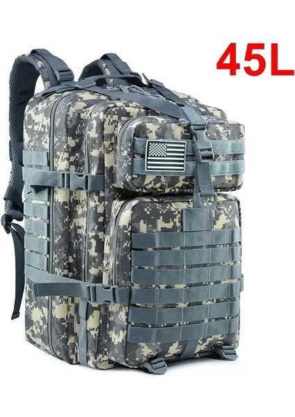 30/50L Taktik Sırt Çantaları Adam Hking Açık Hava Hayatta Kalma Çantaları 3p Saldırı Paketi Edc Molle Pack Trekking Avcılık Çantası Renk: 50L Acu (Yurt Dışından)