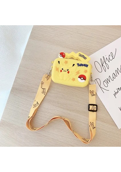 Sevimli Çizgi Film Internet Ünlü Küçük Çanta, Mini Silikon Sanrio El Para Çantası, Çocuk Omuz Crossbody Çanta Rengi: Pikachu (Yurt Dışından)