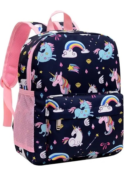 Çocuklar Sırt Çantaları Ana Çocuk Çantaları Kızlar Için Toddler Sırt Çantası Karikatür Sırt Çantası Sevimli Sırt Çantası Okul Çantası Mochila Infantil ش Biz Renk: Lacivert (Yurt Dışından)