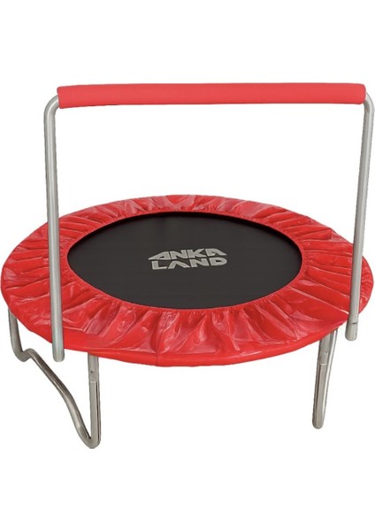 Tutamaklı Trambolin 120 cm – Sessiz ve Esnek Lastikli, Ev İçi Spor ile Eğlence için, Kırmızı Renk fırsatları