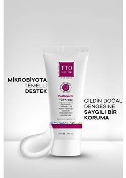 Clınıc Postbiyotik Yüz Kremi 50 Ml Çay Ağacı Yağı ve Yabani İğde Yağı İçerir