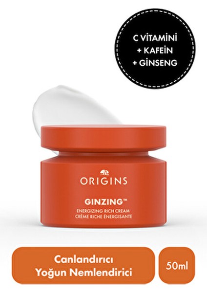 Ginzing Yoğun NeMlendirici Krem 50 Ml Kafein ve Ginseng İçeren Canlandırıcı Formül indirimleri