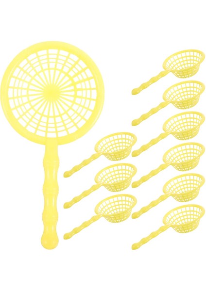 10PCS Mini Plaj Kepçe Net Sert Plastik Balıkçılık Ağları Banyo Oyunları Genç Su Oyuncakları Kum Aksesuarları Havuz Eğlence Araçları Plaj Netscolor: Sarı (Yurt Dışından)