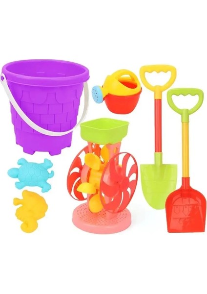 Toddlers Sandcastles Için Plaj Oyunu Seti Playset Kum Kalıp Kova Oyuncak Çocuklar Yaz Hediye Kum Binası Çocuk Su Oyun Oyuncak 11UC Renk: F Set (Yurt Dışından)