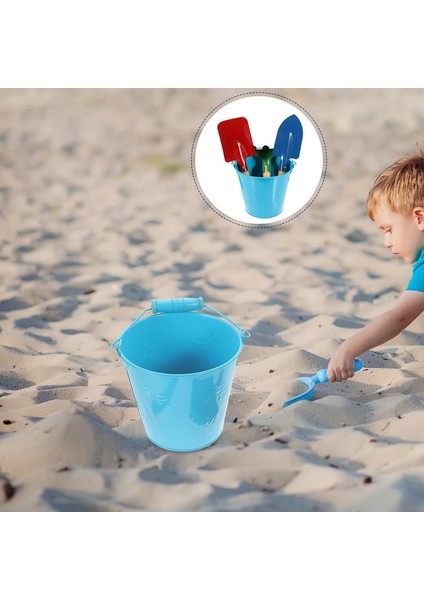 1 Set Çocuklar Plaj Kürek Set Kum Oyuncak Çocuk Aracı Kiti Hafif Silin Kompakt Bahçe Dikimi Eğlenceli Oyun Kovası Demir Oyuncakları (Yurt Dışından)