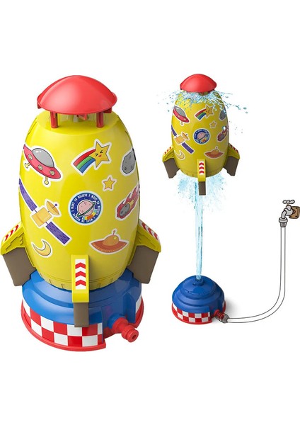 Uçan Shoothlacher Sprinkler Dönen Sprey Çocuk Su Oyun Oyuncak Oyuncak Eğlenceli Etkileşim Bahçesi Çim Oyunu Açık Hediyeler Renk: Sarı (Yurt Dışından)