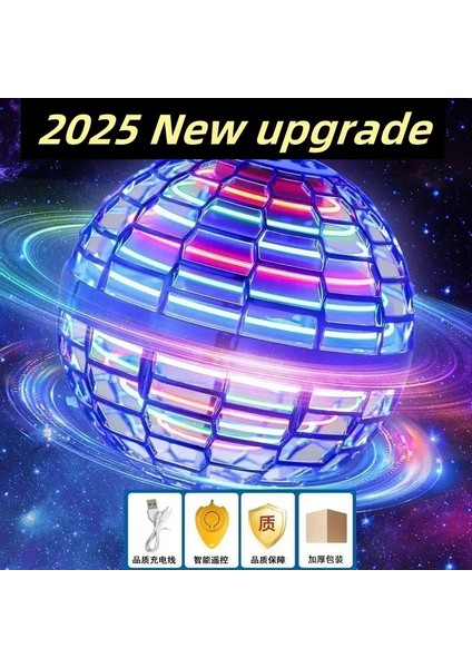Uçan Top Boomerang Flyorb Sihir ile LED Işıklar Drone Sarkık Top Sineği Nova Orb Uçan Spinner Fidget Oyuncaklar Çocuk Aile Hediyesi: Mavi (Yurt Dışından)