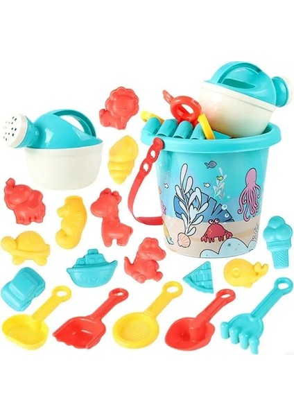 Plaj Çocukları Kum Oyunları Için Bebek Kum Oyuncak Gadgets Çocuklar Plaj Gezi Malzemeleri Renk: 19PIECE Plaj Bucke (Yurt Dışından)