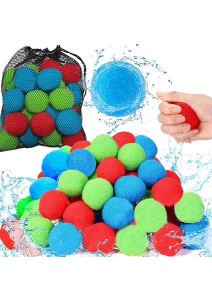Su Soaker Balls Yeniden Kullanılabilir Su Balonları Sıçrama Topları Havuz Su Oyuncakları Çocuk Açık Mekan Eğlenceli Aktiviteler Yard Games Yaz Hediye Saklığı: 12 Adet Çanta (Yurt Dışından)