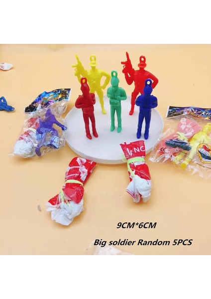 El Atma Mini Asker Paraşüt Oyuncakları Çocuklar Için Eğlence Oyun Açık Hava Spor Oyunu Çocuk Eğitim Hediyeleri Renk: Büyük Asker 5 Pcs (Yurt Dışından)