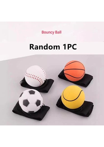 4 Adet Spor Topu Bileklik Seti Basketbol, Elastik Ip Üzerinde Beyzbol Futbolu - Erkekler Için Mükemmel Oyun Evcil Köpek Oyuncak: 4pcs Setleri (Yurt Dışından)