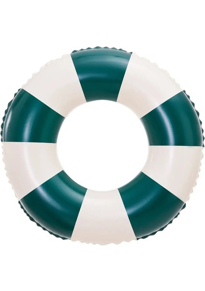 Çizgili Retro Şişme Oyuncaklar Yüzme Yüzüğü Pvc Kalınlaşmış Yüzen Koltuklu Çember Yaz Açık Plaj Havuzu Erişim: Model 70/renk: Koyu Yeşil (Yurt Dışından)