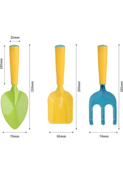 3pcs Kids Plaj Oyuncakları S Shovel Mini Demir Sprey Bahçe Araçları Ekim Eğlenceli Çocuk Koordinasyonu H Tutulmuş Seyahat (Yurt Dışından)