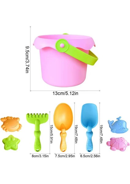 Kids Plaj Oyuncakları Kalıplı Kalıplı Sandbox Kalesi Kiti Kürek Kürek Kürekleri Anaokulu Okulu Için Hafif Inşaat Seti Kum Funcolor: A (Yurt Dışından)