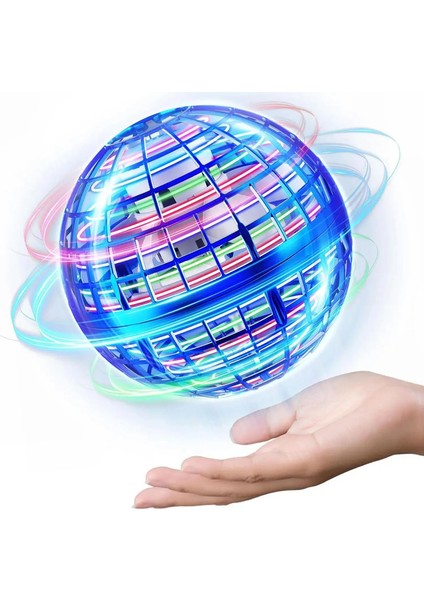 LED Işıklar Drone Sarkık Top Uçan Top Boomerang Flyorb Sihirli Nova Orb Uçan Spinner Fidget Oyuncaklar Çocuk Aile Hediye Rengi: Mavi Uzaktan Kumanda (Yurt Dışından)