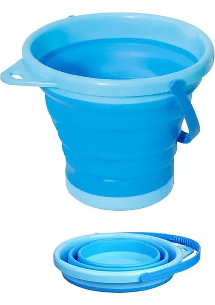 Taşınabilir Plaj Katlanır Kovalar Çok Fonksiyonlu Yuvarlak Kum Havuzu Oyuncak Kovası Geri Çekilebilir Plastik Plaj Katlanabilir Kova Washcolor: Turuncu (Yurt Dışından)