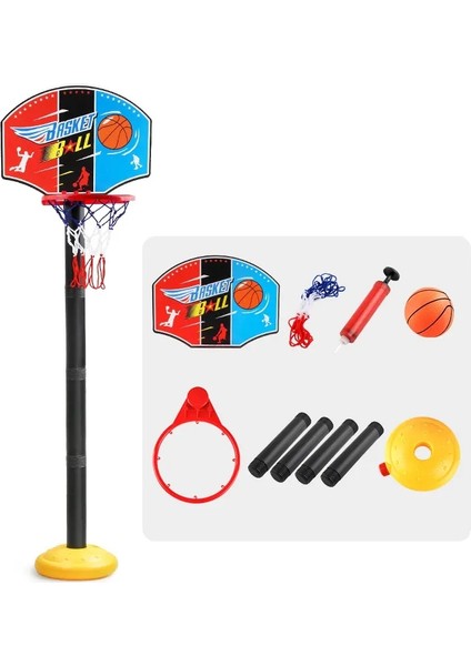 Toddler Ayarlanabilir Basketbol Kasnağı 52-115CM Stand Rafı Çocuklar Için Bebek Açık Kapalı Ball Sport Backboard Rim Show Bıdley Toycolor: Bir Set (Yurt Dışından)