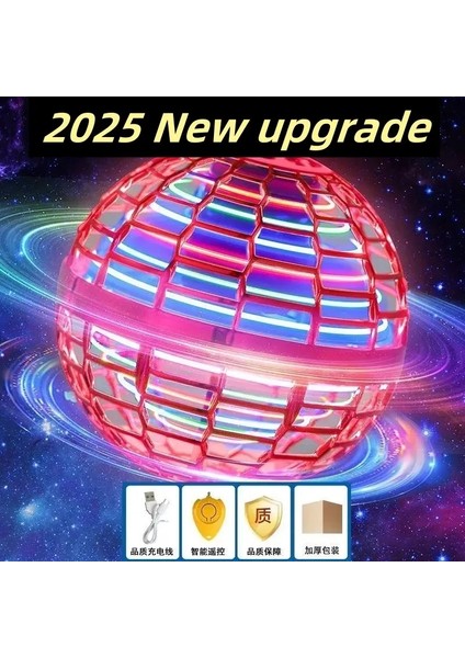 Uçan Top Boomerang Flyorb Sihir ile LED Işıklar Drone Sarkık Top Sineği Nova Orb Uçan Spinner Fidget Oyuncaklar Çocuk Aile Hediyesi: Mavi (Yurt Dışından)