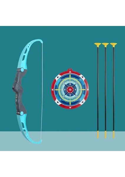 52CM Yay ve Ok Çocuk Oyuncak Dış Mekan Çekim Uygulama Oyuncak Hedef Çok Oyuncu Yarışması ile Kidcolor Için Spor Doğum Günü Hediyesi: Mavi (Yurt Dışından)