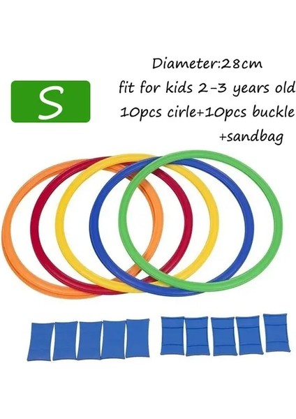 Çocuklar Beyin Oyunları Hopsscotch Jump Circle Halkaları Set Çocuklar Duyusal Oyun Iç Mekan Dış Mekan Egzersiz Sporları ve Eğlence Oyuncak Renk: 5 Dair (28CM) (Yurt Dışından)