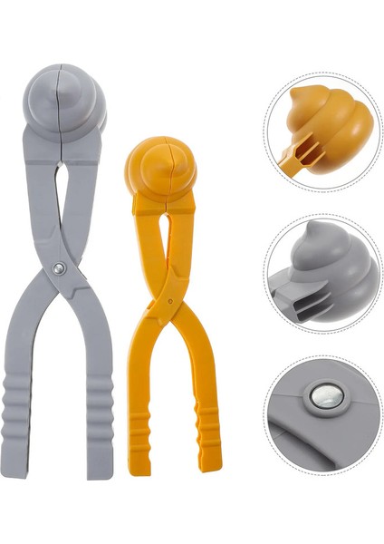 2pcs Maker Beach S Oyuncaklar Kış Kış Eğlencesi Taşınabilir Kar Klip Oyuncaklar Maker Açık Dış Mekan Oyunları Eğlence (Yurt Dışından)