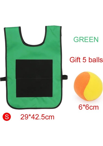 Çocuklar Spor Oyuncaklar Yumuşak Toplarla Yapışkan Top Yelekler Renkli Ebeveyn Çocuk Egzersiz Açık Hava Etkinliği Oyunu Dodgeball Tmzcolor: S Green 5ball (Yurt Dışından)