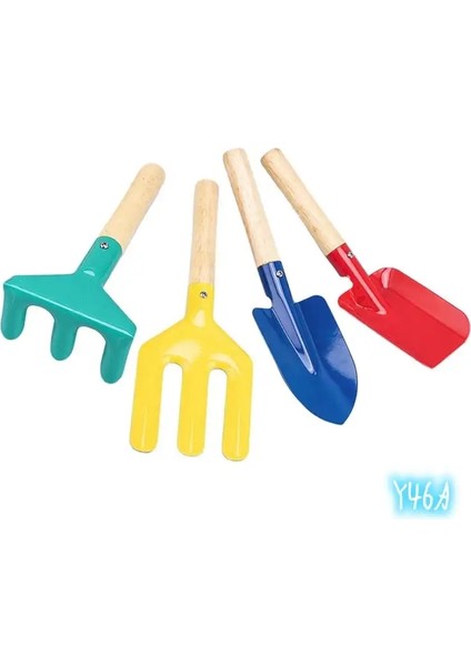 Bahçecilik, Sağlam Ahşap Saplı Metal Bahçe Aletleri, Güvenli Çocuklar Silindir, Kaşık, Çatal, Tırmık, RAKE-Y46ACOLOR: Gösterildiği Gibi Kürekle Kürek (Yurt Dışından)