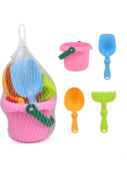 BX0D Canlı Plaj Oyuncak Kum Oyunu Çocuklar Için Seti Hafif ve Taşınabilir Plaj ve Arka Bahçe Gadgets Eğlenceli Oyun Renk: Pembe (Yurt Dışından)