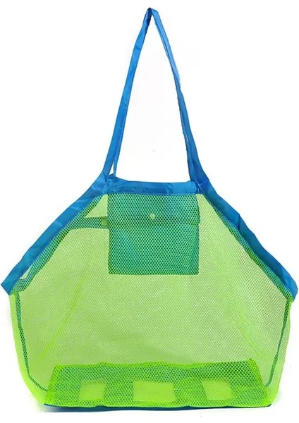Çocuk Plaj Oyuncakları Korunabilir Örgü Çanta Çocuk Oyuncaklar Depolama Çantaları Yüzme Plaj Çantası Katlanabilir Seyahat Kum Oyun Alet Torbası Çanta Çantası: Yeşil 24X24CM (Yurt Dışından)