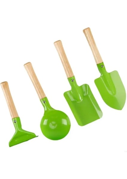 4pieces Çocuk Kum Oyunu Kürek Seti Bahçecilik Kum Aracı Açık Hava Oyun ve Keşif Eğlence Aktivitesi Için Set Kum Kitleri X90C Renk: Yeşil (Yurt Dışından)