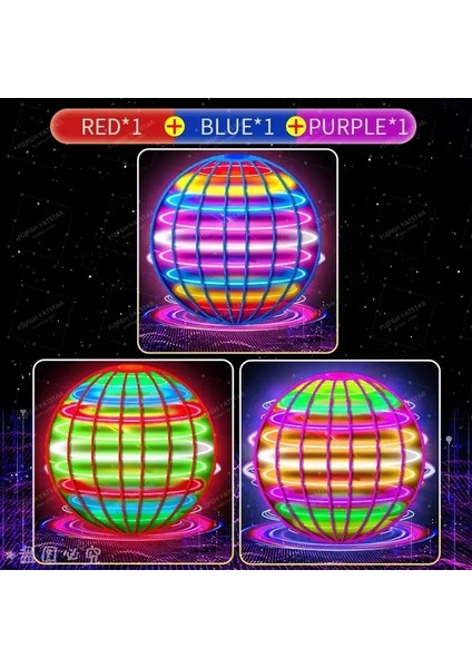 LED Işıklar Drone Sarkık Top Uçan Top Boomerang Flyorb Sihirli Nova Orb Uçan Spinner Fidget Oyuncaklar Çocuk Aile Hediyesi: Kırmızı Uzaktan Kumanda (Yurt Dışından)