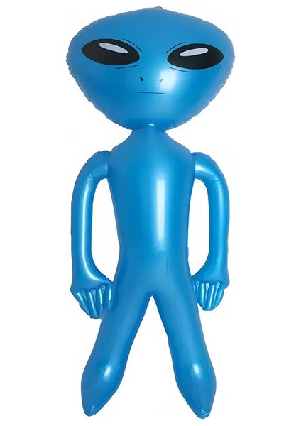 Sınır Ötesi Nokta Şişme Uzaylı Bebek, Cadılar Bayramı Dekorasyon Oyuncağı, Çizgi Film Hava Modeli Şişme Uzaylı Boyutu: 150CM/RENK: 1pcs -Blue (Yurt Dışından)