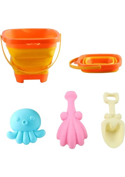 Çok Renkli Plaj Oyuncakları Set Plastik Kum Kalıbı Kazma Kum Kiti Kova Kürek Çocukları Oynayan Kum Gadgets Renk: Kare-Turun (Yurt Dışından)