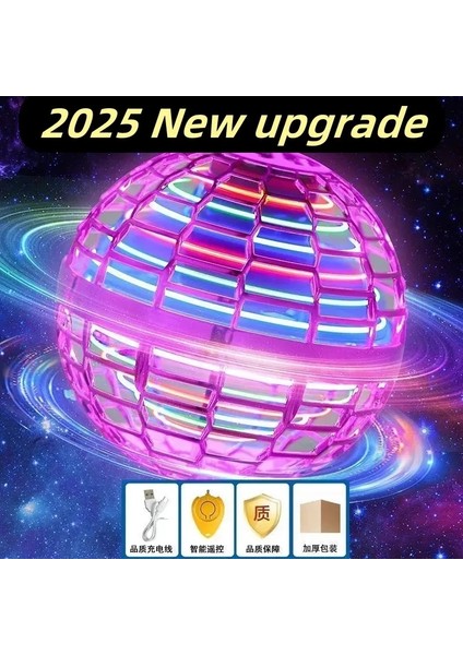 Uçan Top Boomerang Flyorb Sihir LED Işıklar Drone Sarkık Top Sineği Nova Orb Uçan Spinner Fidget Oyuncaklar Çocuk Aile Hediye Rengi: Pembe (Yurt Dışından)