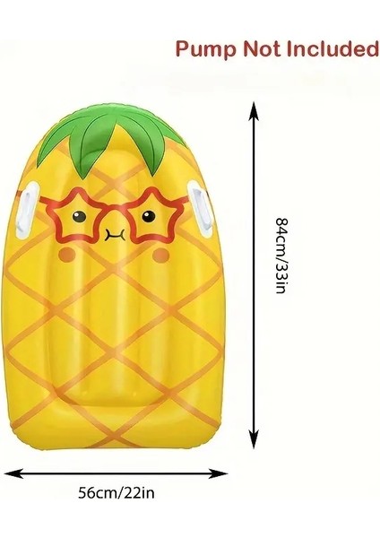 1 Adet Şişme Sörf Tahtası, Sörf Havuzu Bodyboard, Plaj Şamandırası, Plaj Sörfü Yüzme Yaz Su Eğlenceli Oyun Malzemeleri (Pompa Yok) Renk: Ananas (Yurt Dışından)